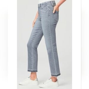 PAIGE Light Gray Ankle Jeans